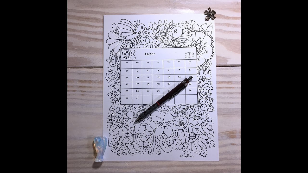 1280x720 July Calendar - Calendar Drawing