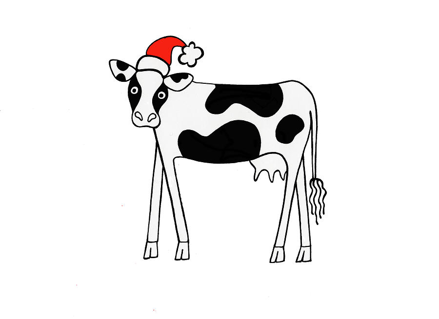 900x655 christmas calf drawing - Calf Drawing