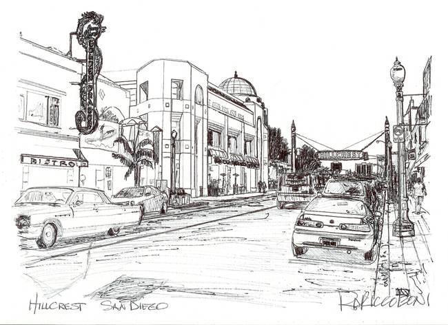 650x472 stunning california landmark drawings and illustrations for sale - California Drawing