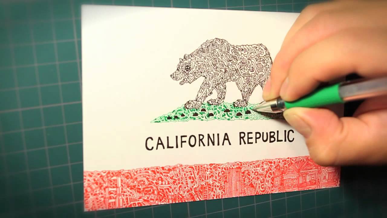 1280x720 the california republic drawing - California Drawing