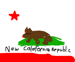 300x250 New California Republic Flag Drawing - California Flag Drawing