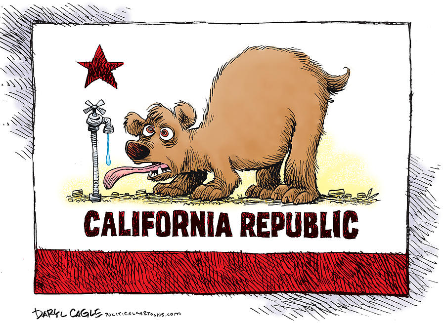 900x654 Thirsty California Flag Drawing - California Flag Drawing