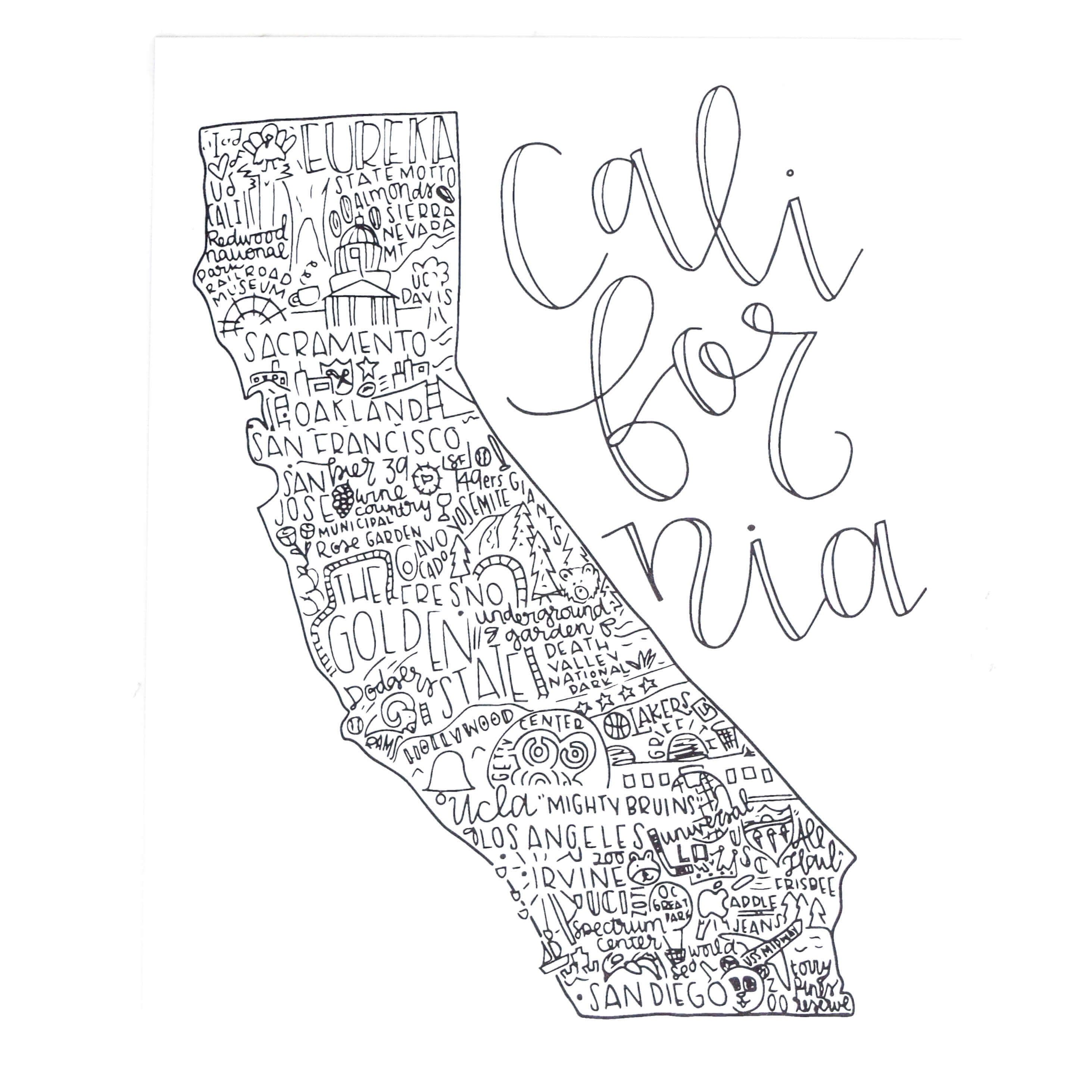 California Map Drawing at Explore collection of