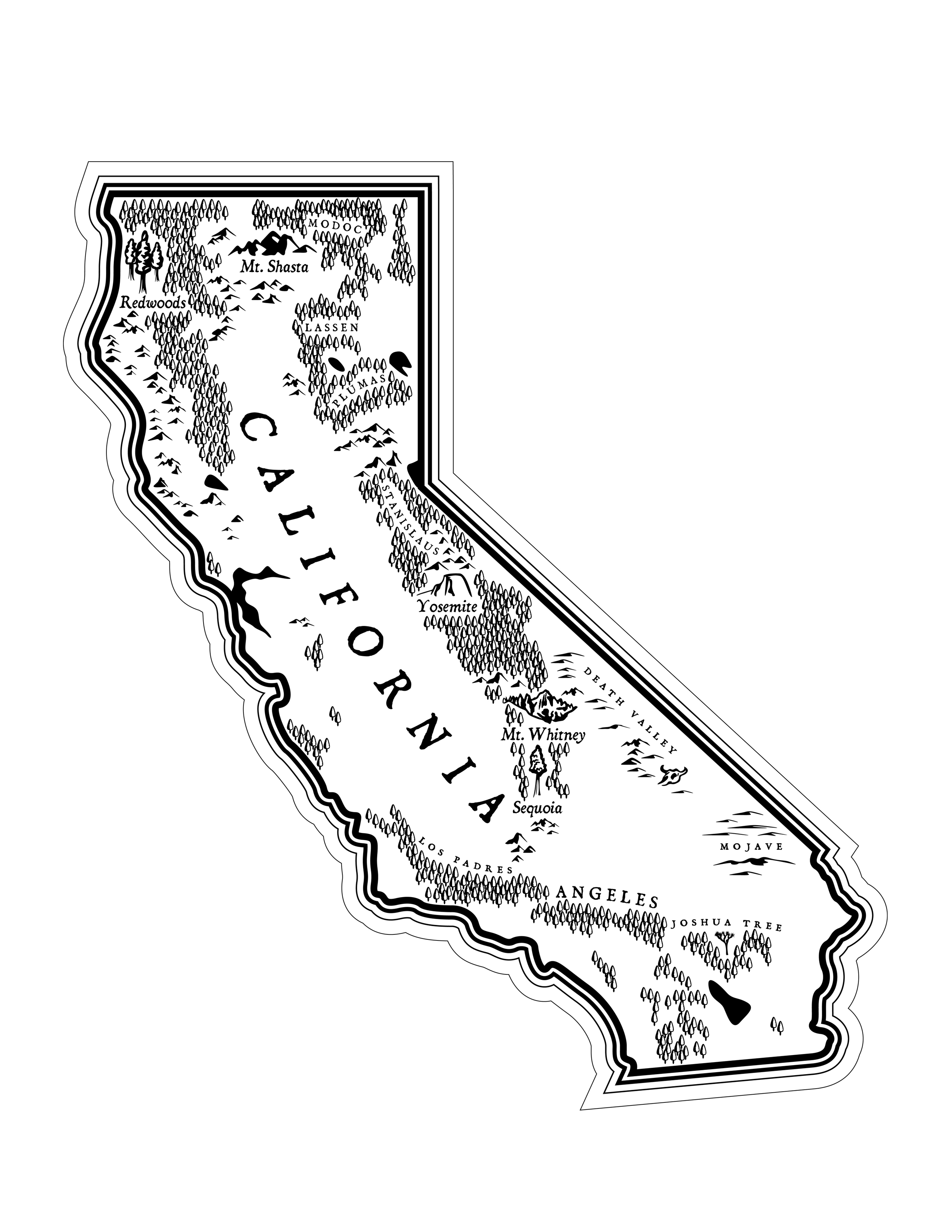 California Map Drawing at Explore collection of