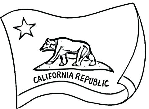 480x353 california flag coloring pages flag coloring - California State Drawing