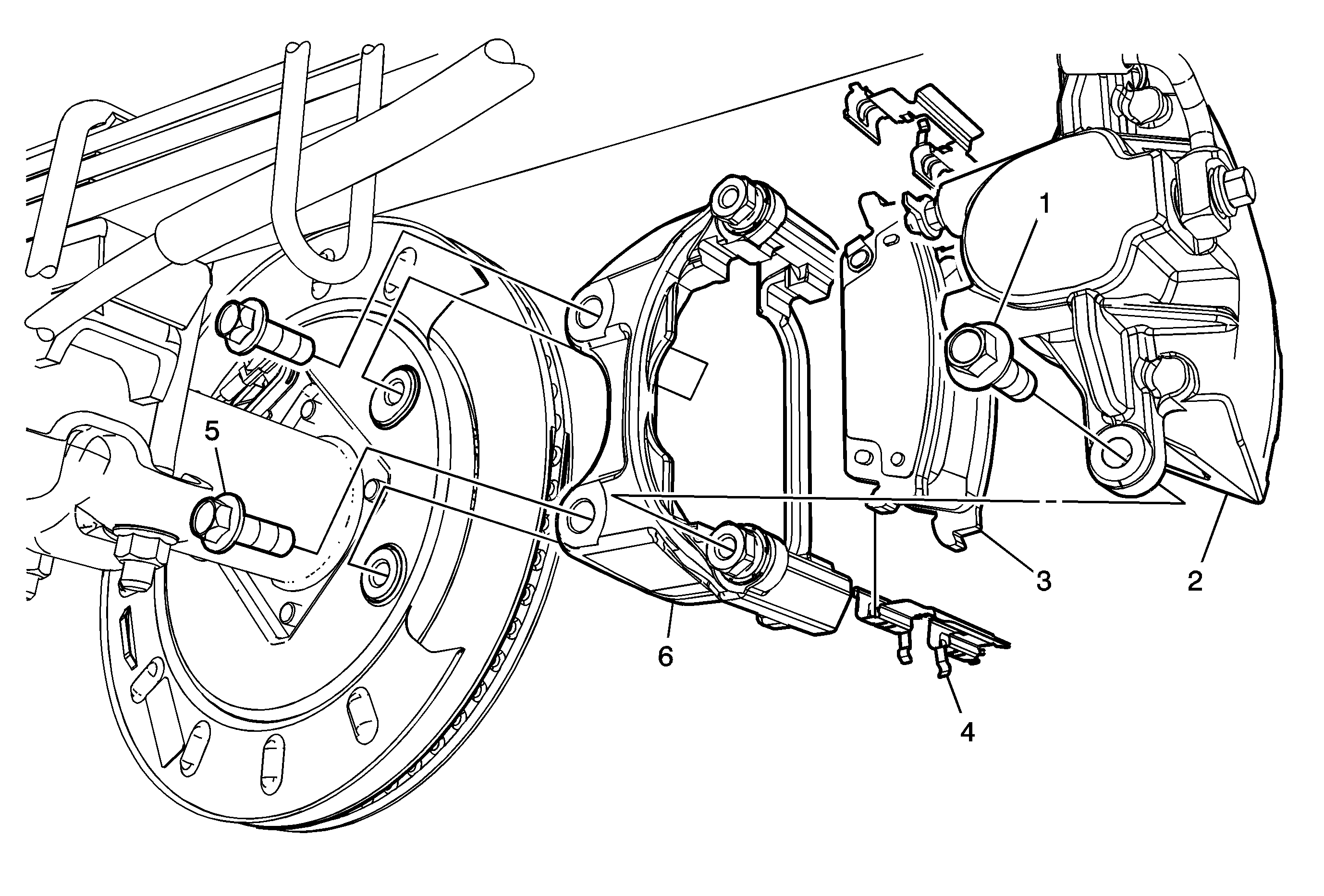 2756x1866 Rear Brake Caliper Bracket Replacement - Caliper Drawing