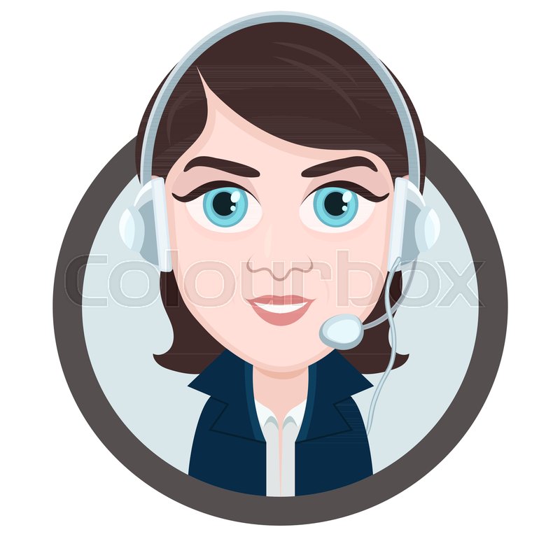 800x800 Cartoon Character, Vector Drawing Stock Vector Colourbox - Call Center Drawing