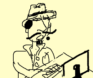 300x250 Hipster Works - Call Center Drawing