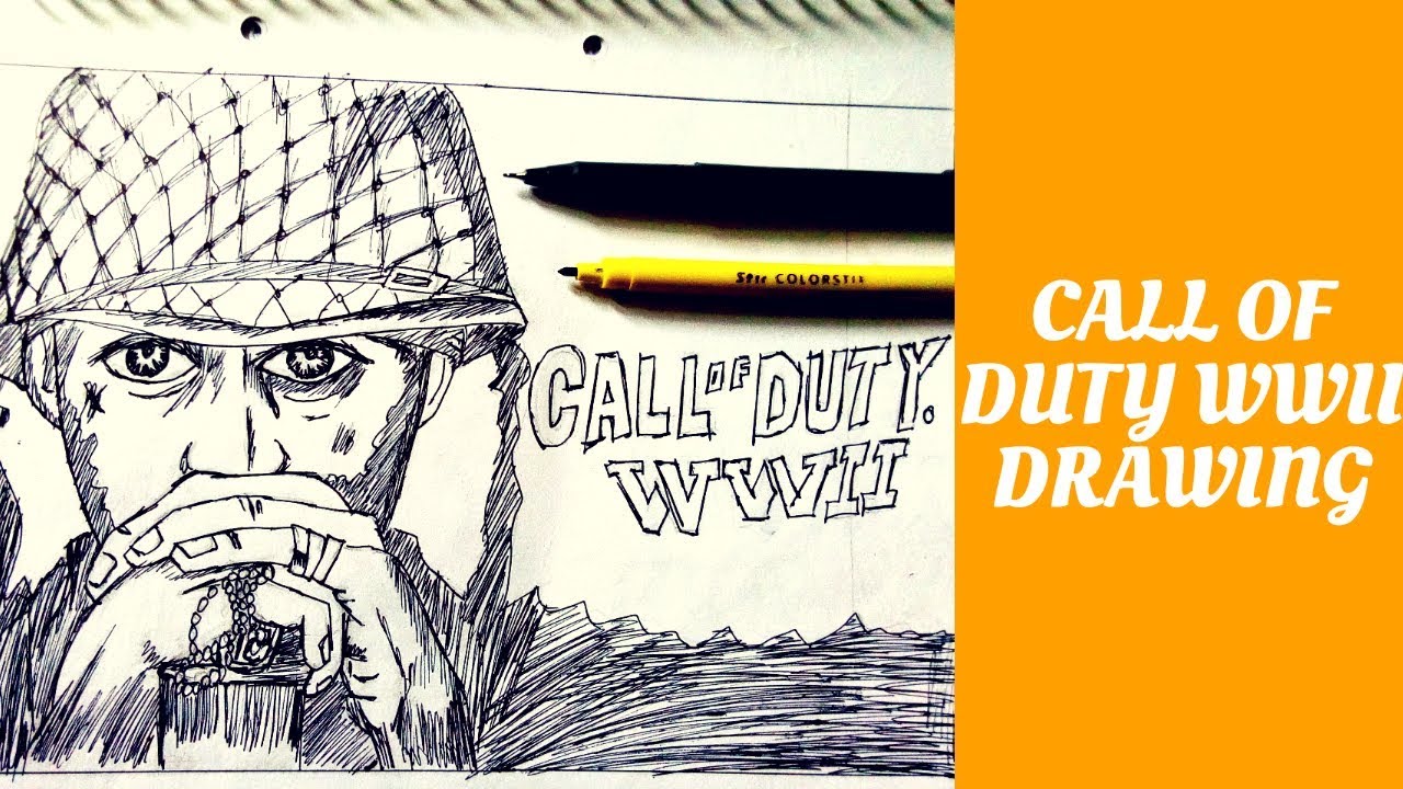 1280x720 Call Of Duty Wwii Speed Drawing - Call Drawing