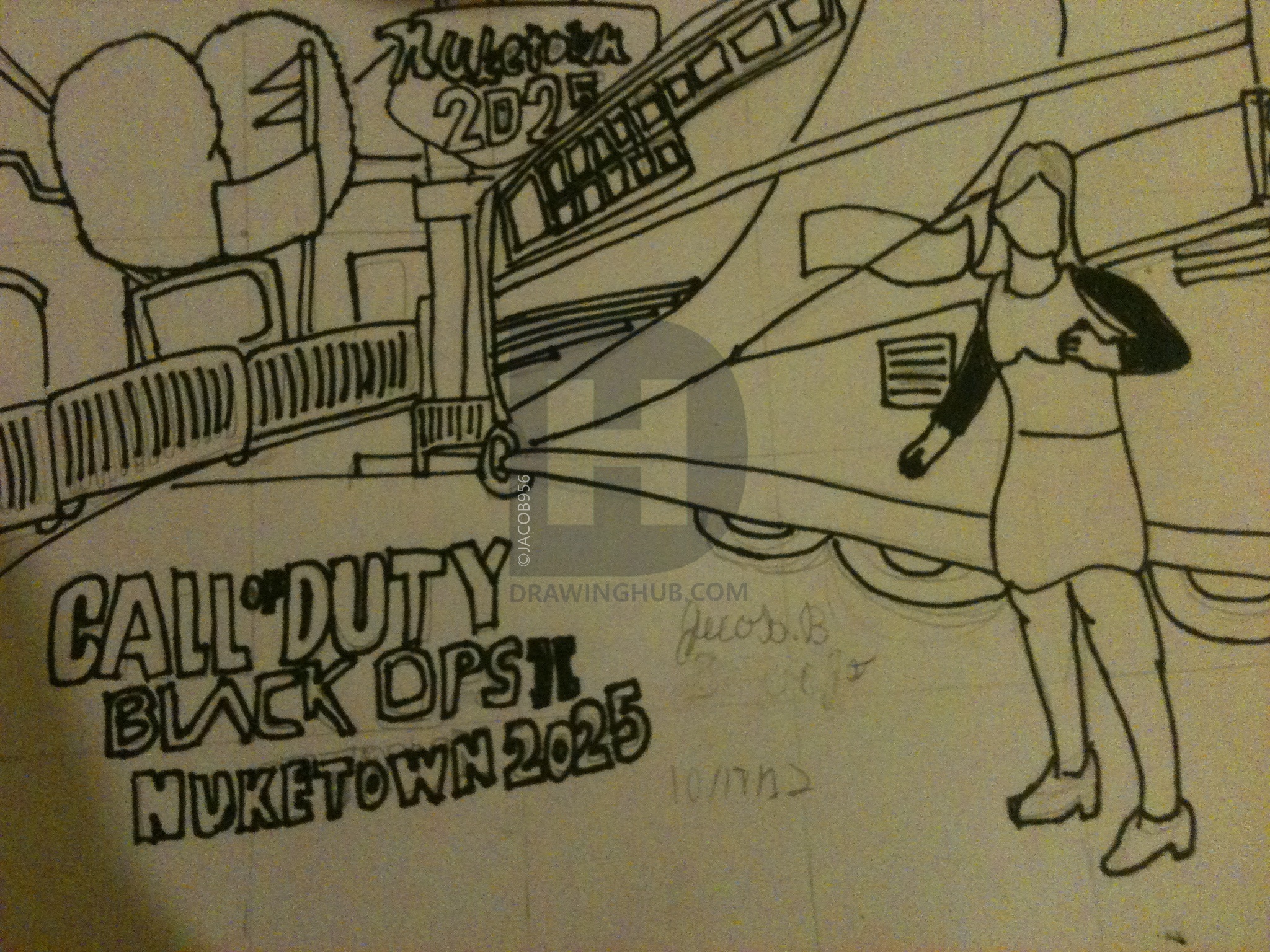 2048x1536 call of duty black ops nuketown drawing - Call Of Duty Black Ops 2 Drawings