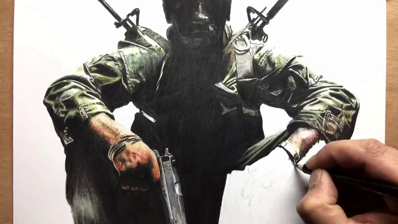 1280x720 Drawing Call Of Duty Black Ops - Call Of Duty Drawings