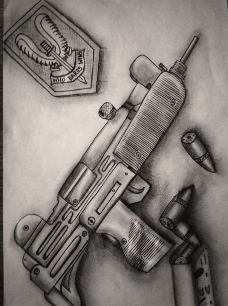 763x1024 Uzi - Call Of Duty Drawings