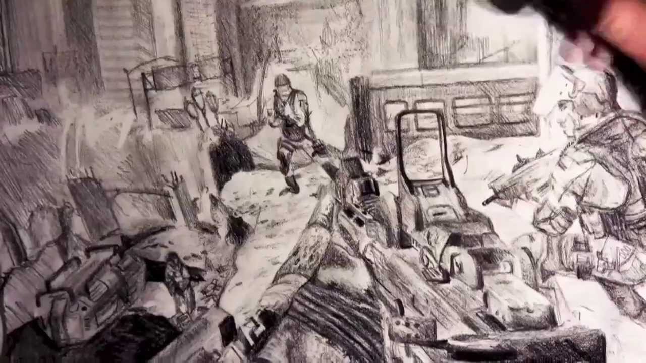 1280x720 Call Of Duty Ghosts Speed Drawing - Call Of Duty Ghost Drawing