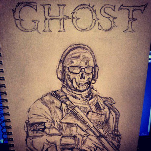 Ghost call of duty рисунок