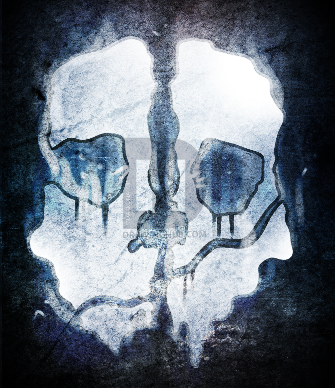 670x776 How To Draw Call Of Duty Ghosts Logo, Step - Call Of Duty Ghost Drawing