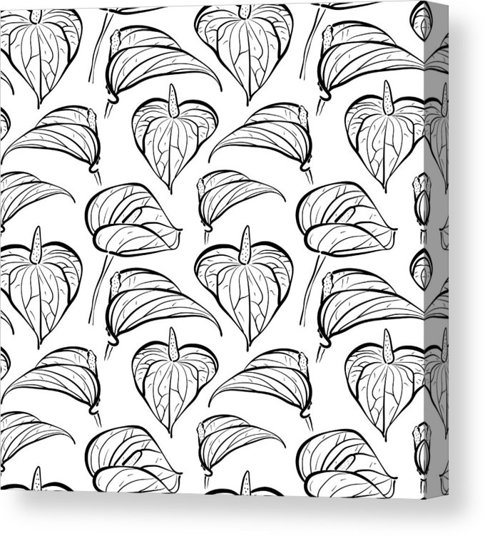 680x752 Seamless Pattern With Flowers Of Calla Lily In Black And White - Calla Lily Drawing Pattern