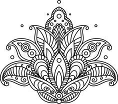 236x208 Stock Vector Of 'pretty Ornate Paisley Flower Design Element - Calligraphic Line Drawing