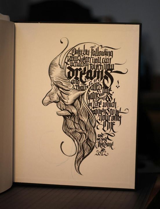 552x720 typography + calligraphy + drawing - Calligraphy Drawing