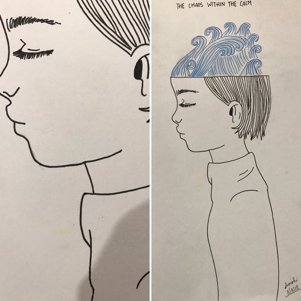 1024x1024 Poonam J S On Twitter - Calm Drawinging