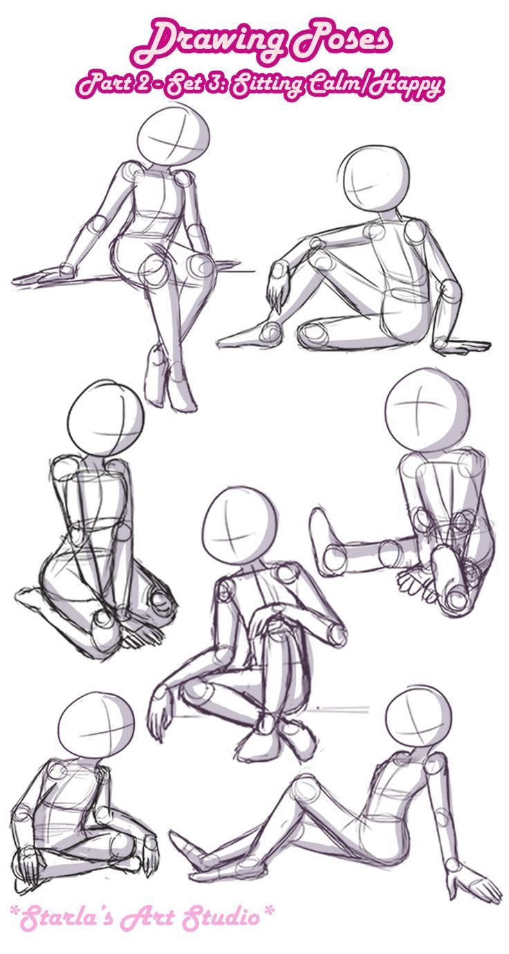 736x1380 Sitting Calm Happy Poses Here Is A Quick Refere - Calm Drawinging
