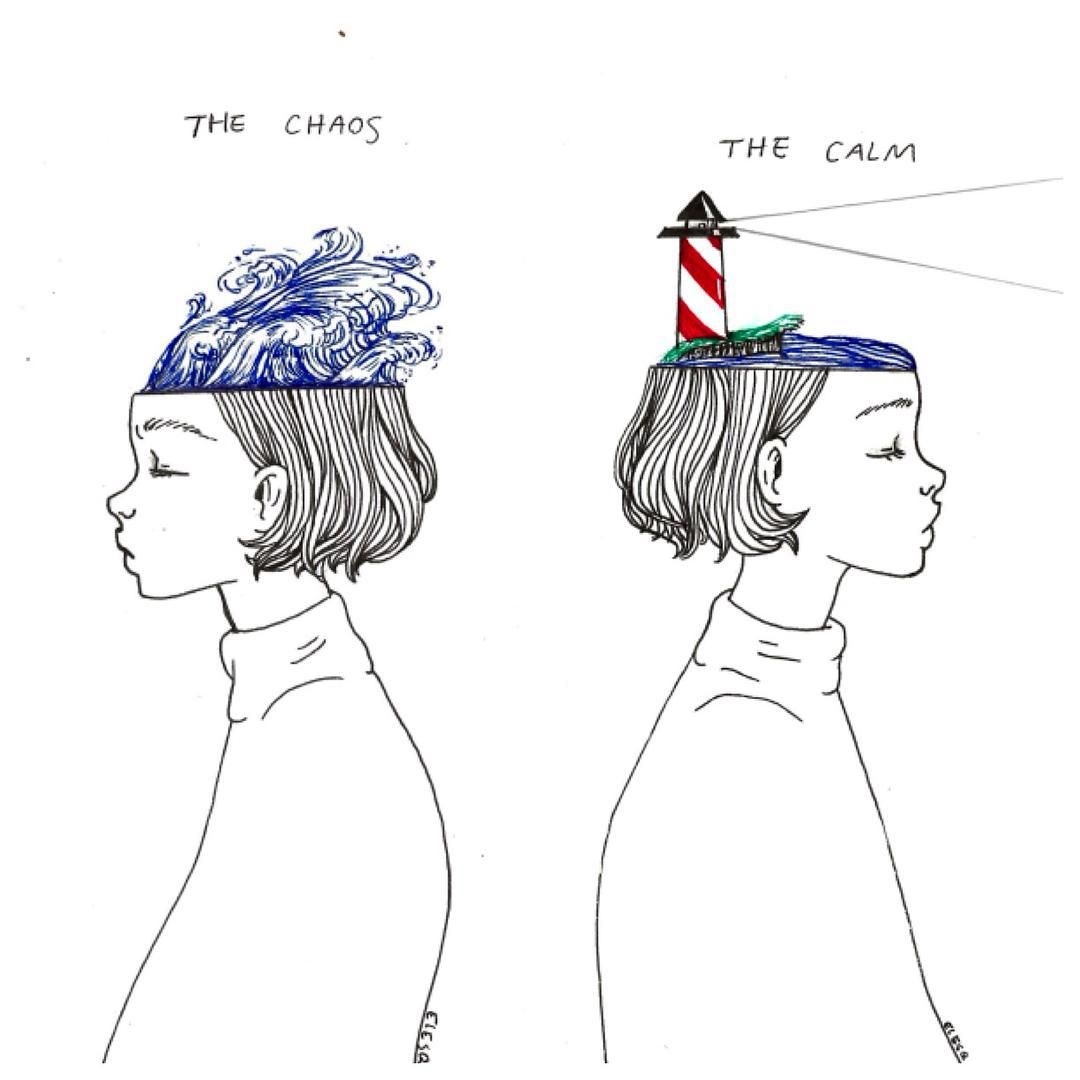1080x1080 The Chaos The Calm - Calm Drawinging