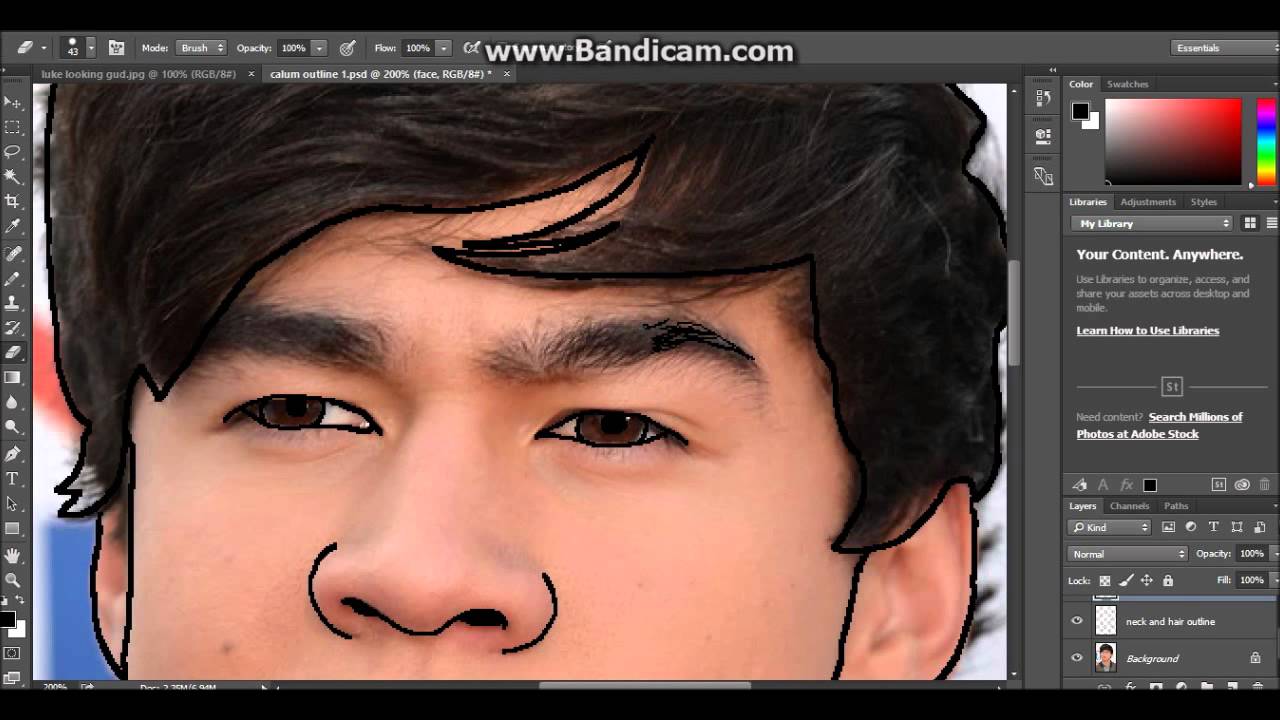 1280x720 calum hood outline speed drawing - Calum Hood Drawing