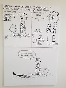 225x300 calvin and hobbes, comic, original, drawing, painting, art - Calvin And Hobbes Drawing