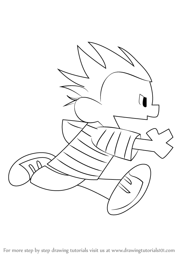 598x844 learn how to draw calvin from calvin and hobbes - Calvin And Hobbes Drawing