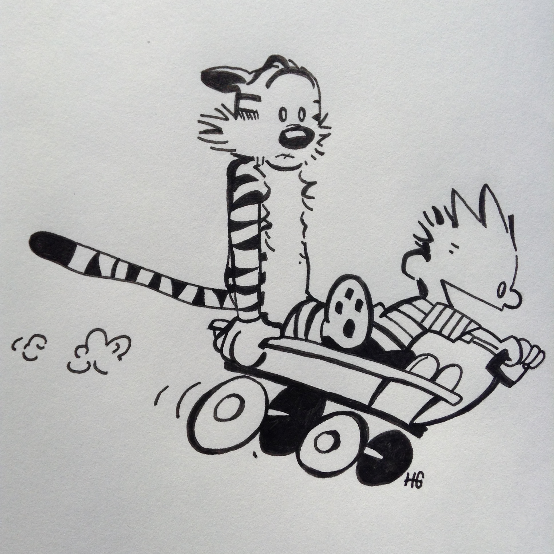 1936x1936 calvin and hobbes ink drawing my gallery - Calvin Drawing