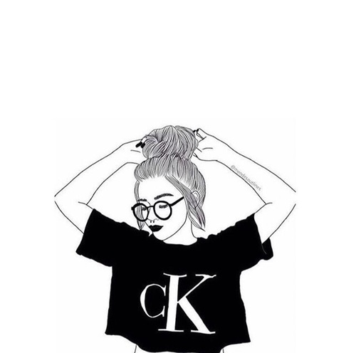 500x496 image about girl in calvin klein for life - Calvin Drawing