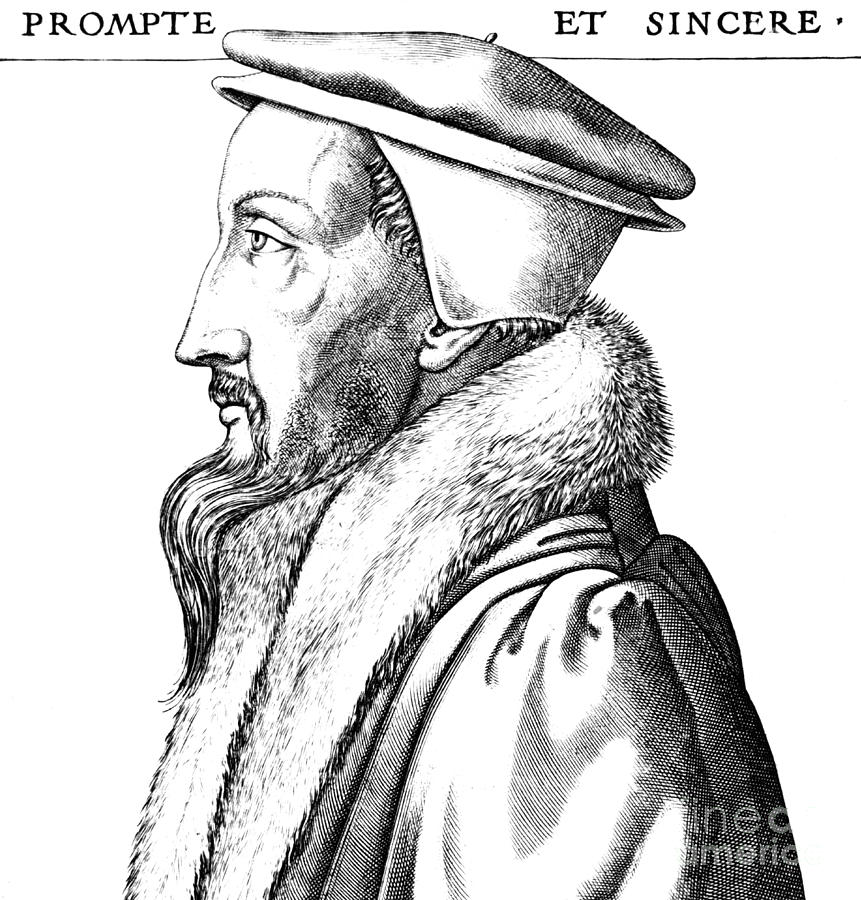 861x900 portrait of john calvin drawing - Calvin Drawing