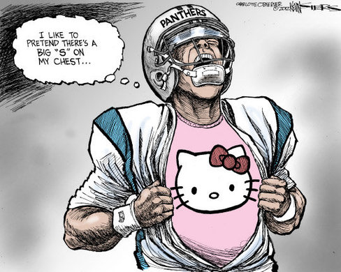 488x390 cam newton hello kitty! - Cam Newton Drawing
