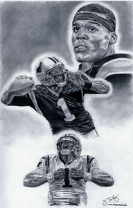 Cam Newton Drawing at PaintingValley.com | Explore collection of Cam ...