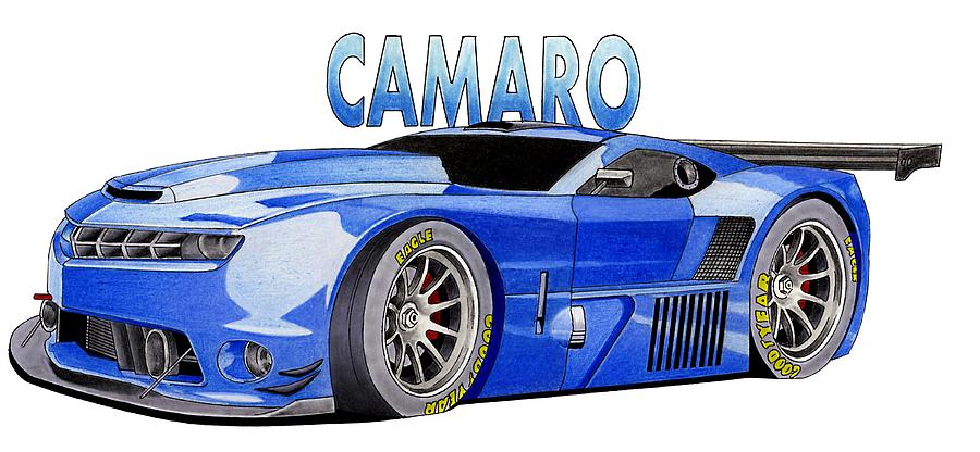 900x416 Camaro Cartoon Drawing - Camaro Drawing