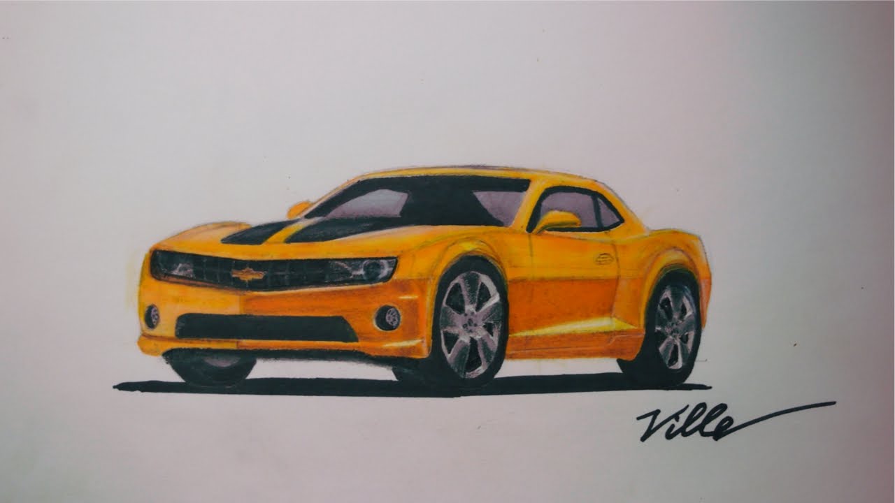 1280x720 Chevrolet Camaro Speed Drawing - Camaro Drawing