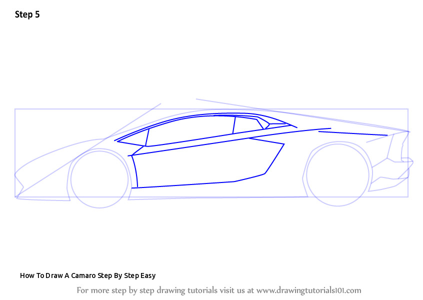 846x600 How To Draw A Camaro Step - Camaro Drawing