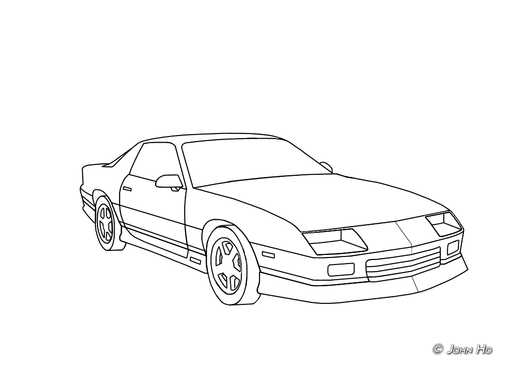 1024x768 I Need Camaro Drawings Pictures For Paint Scheme - Camaro Drawing