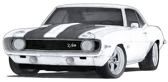 550x270 Chevrolet Camaro Drawing Posters - Camaro Drawing