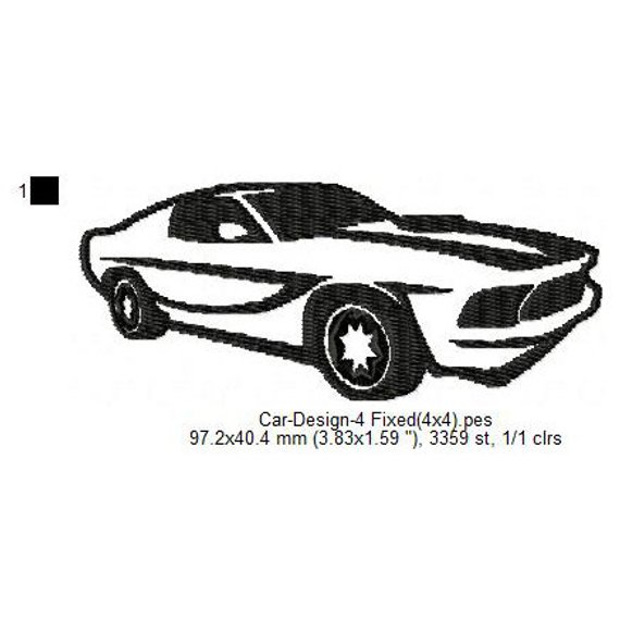 570x570 Camaro Outline Design Embroidery For A Hoop Etsy - Camaro Outline Drawing