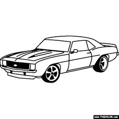 236x236 Camaro Outline Cars Quilting Art Sketches, Coloring Pages - Camaro Outline Drawing
