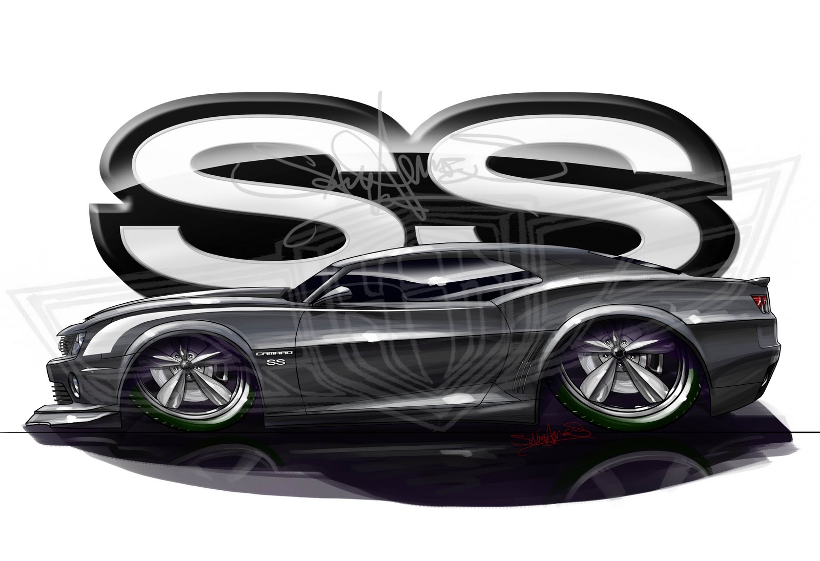 1600x1095 Sam Ames Gen Camaro Clients - Camaro Ss Drawing