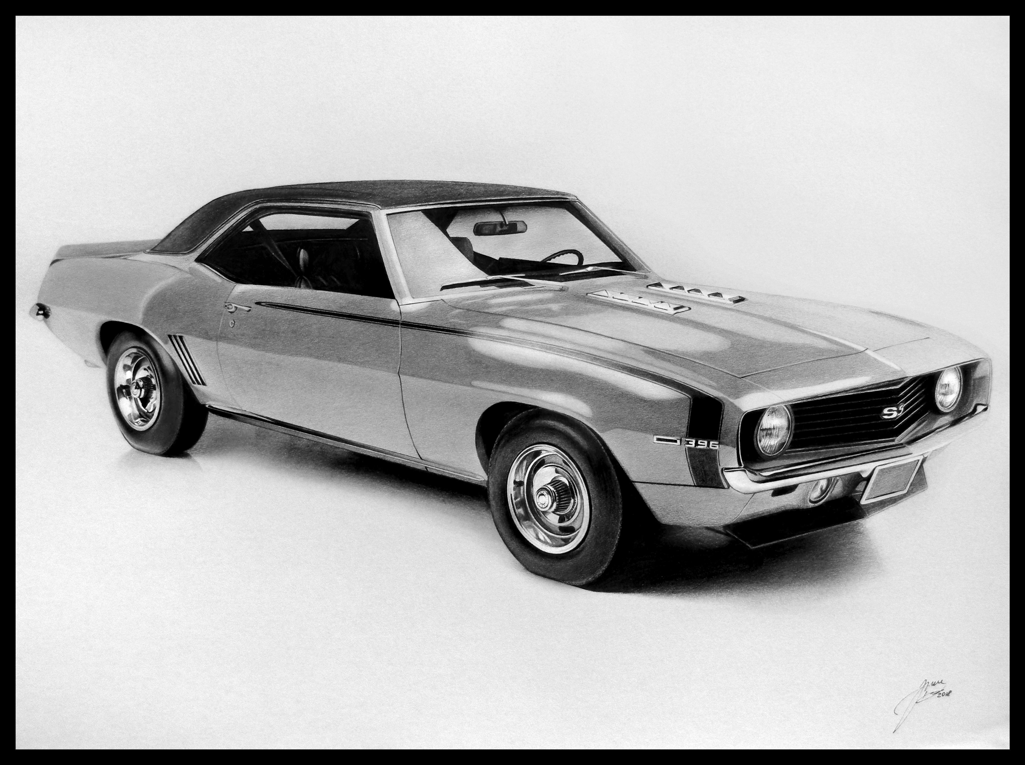 3878x2894 The Progress Of My Chevrolet Camaro Ss Drawing - Camaro Ss Drawing