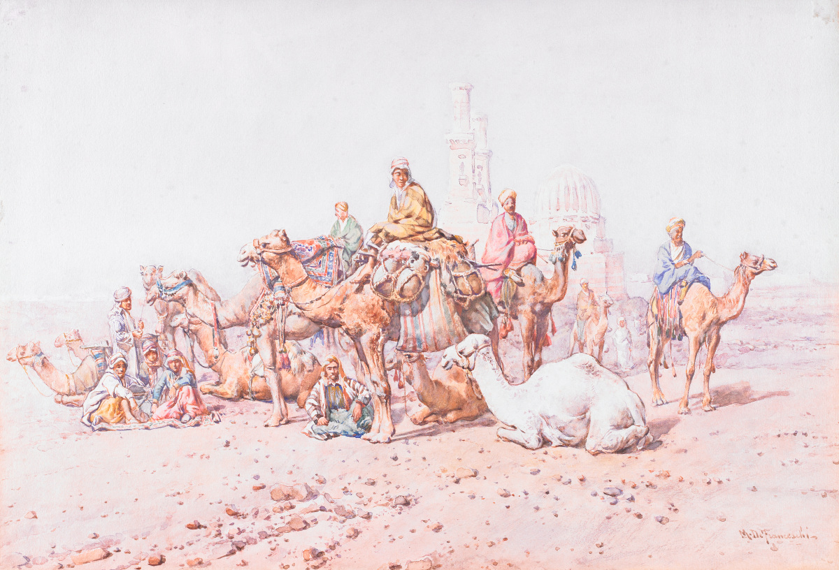 Camel Caravan Drawing at PaintingValley.com | Explore collection of ...