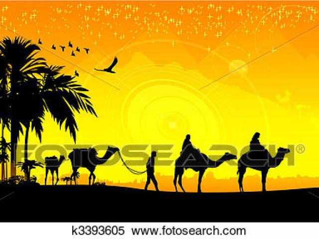 640x480 free camel caravan clipart, download free clip art - Camel Caravan Drawing