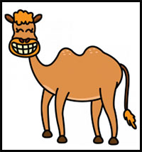 200x214 How To Draw Camels Drawing Tutorials Drawing How To Draw - Camel Cartoon Drawing
