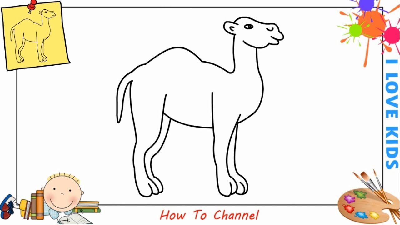 1280x720 how to draw a camel easy slowly step - Camel Cartoon Drawing