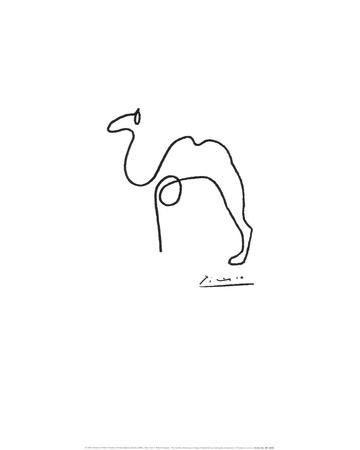 360x450 The Camel Art Print - Camel Drawing Book