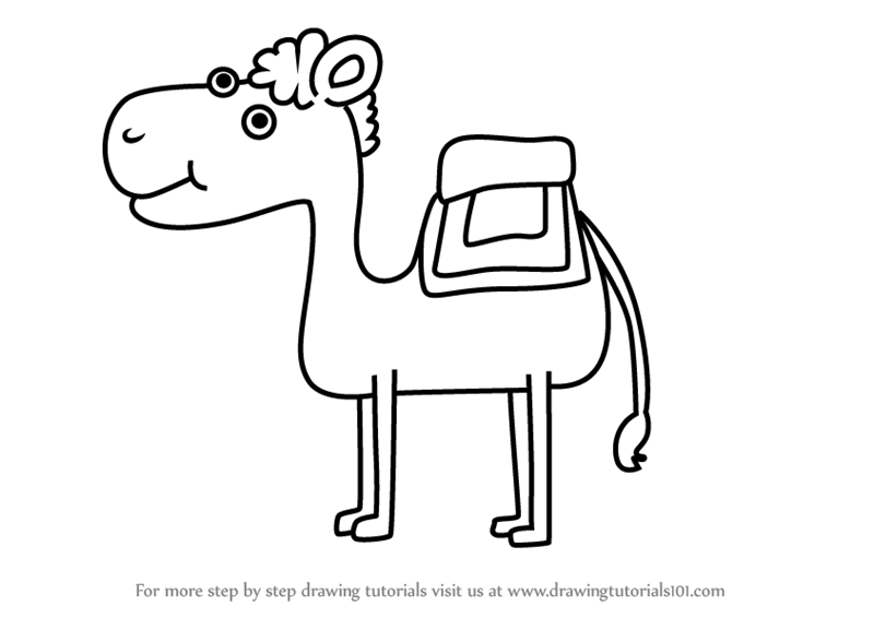 800x566 How To Draw A Camel For Kids Video - Camel Drawing For Kids