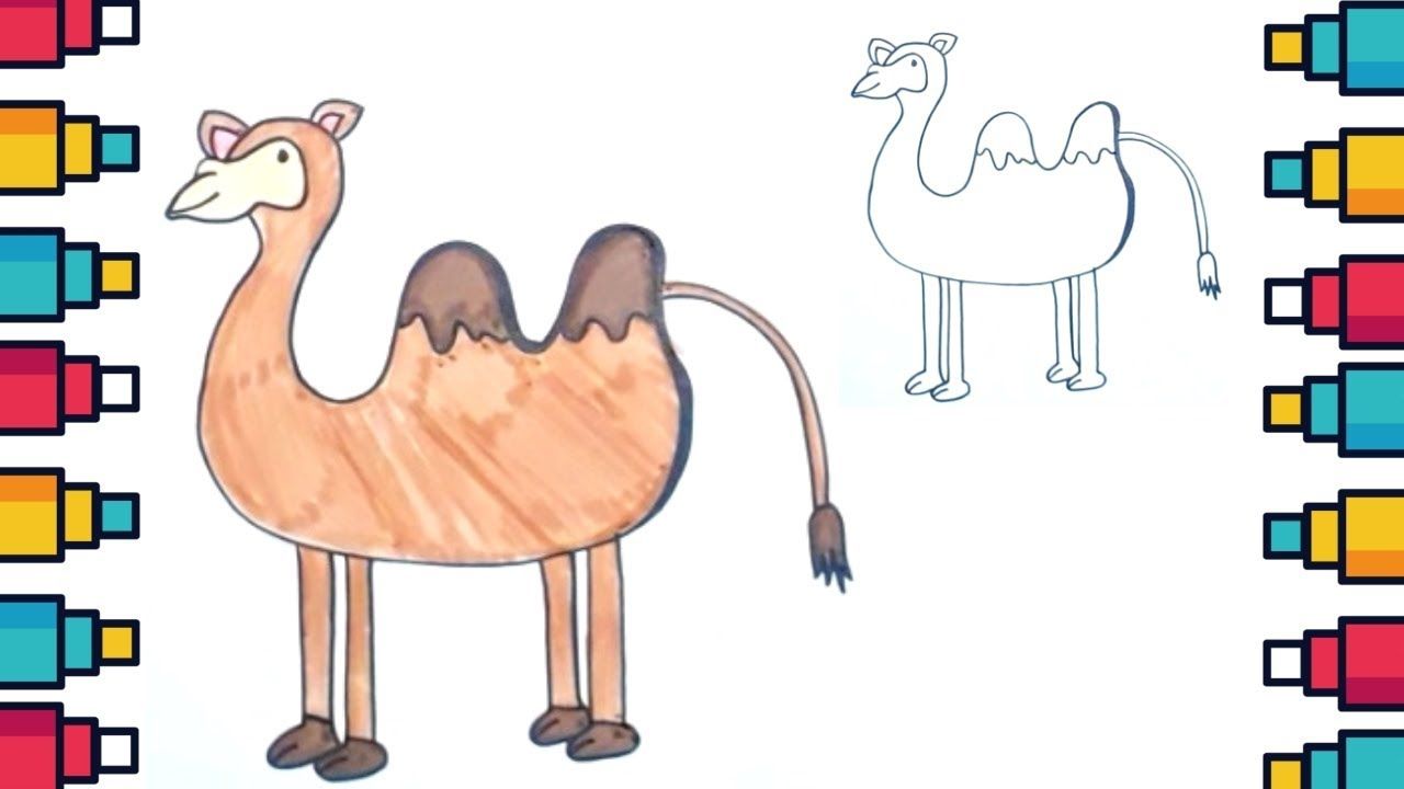 1280x720 Camel Drawings Step - Camel Drawing For Kids