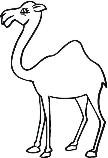 360x525 Camel Outline For Growing Humpgoal Book Fair Free Coloring - Camel Drawing Outline